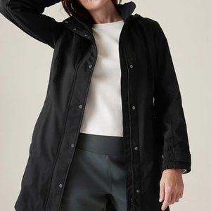 Athleta RainOut Sutro Long Trench // Black